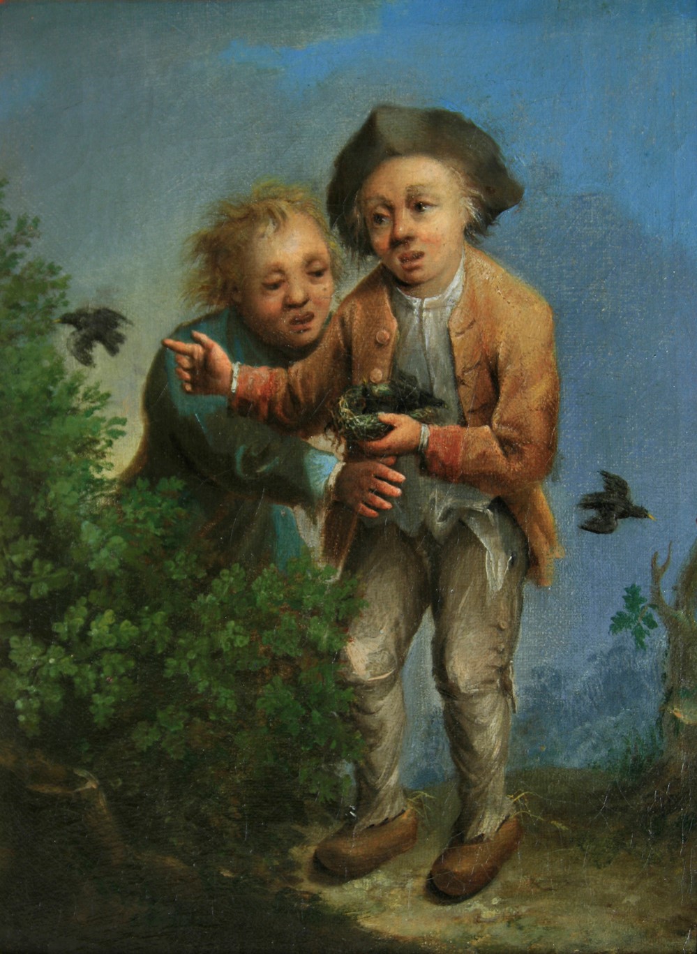 Johann Conrad Seekatz - Giovani Contadini che Giocano con Uccellini in un Nido