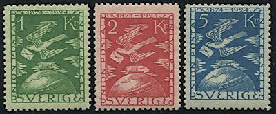 1924, Svezia, 50° U.p.u., Serie di Quindici Valori