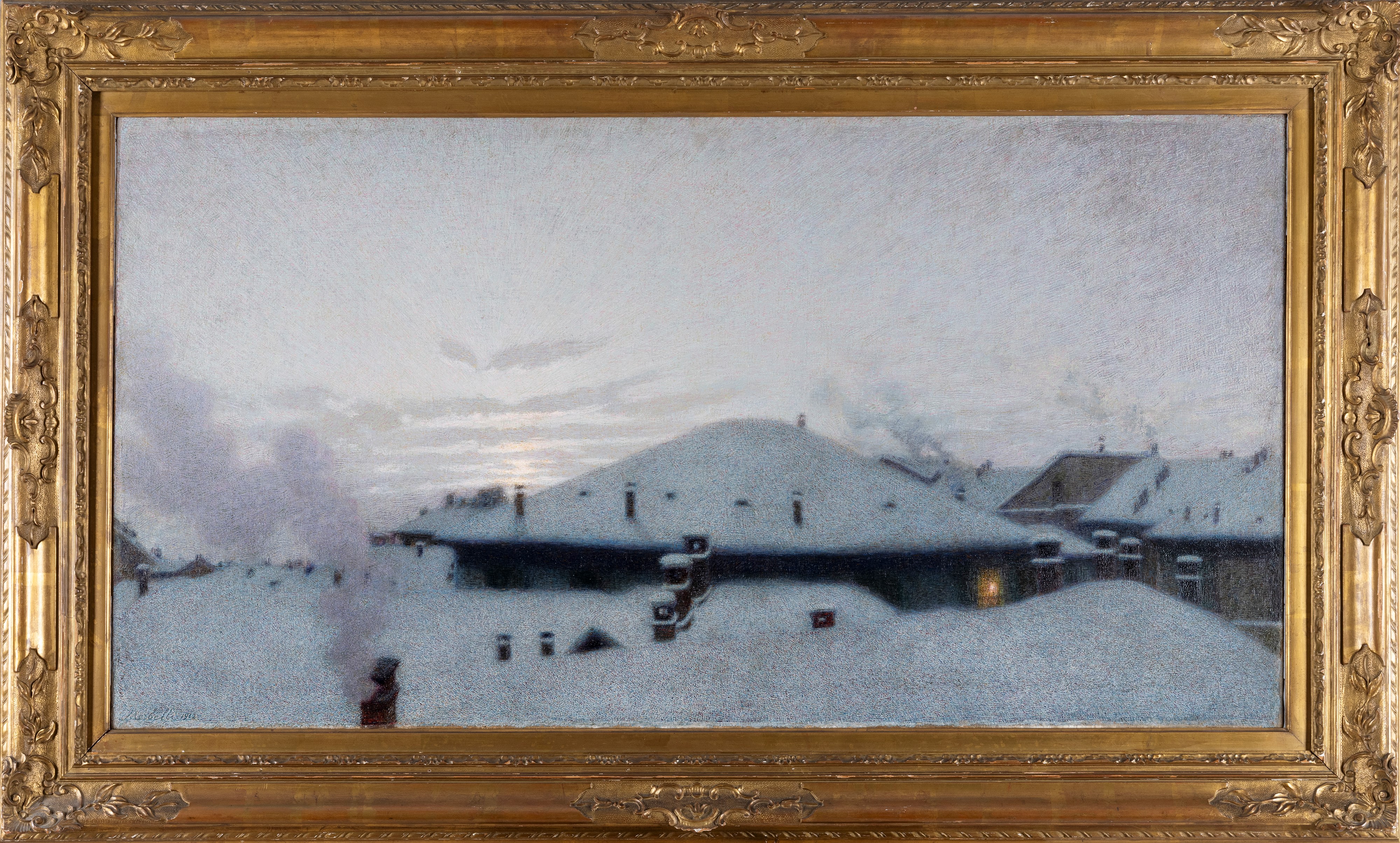 Angelo Morbelli - Tetti Sotto la Neve, 1912