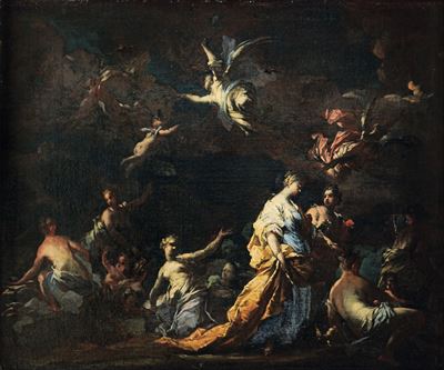 Episodio tratto dall'Antico Testamento, olio su tela