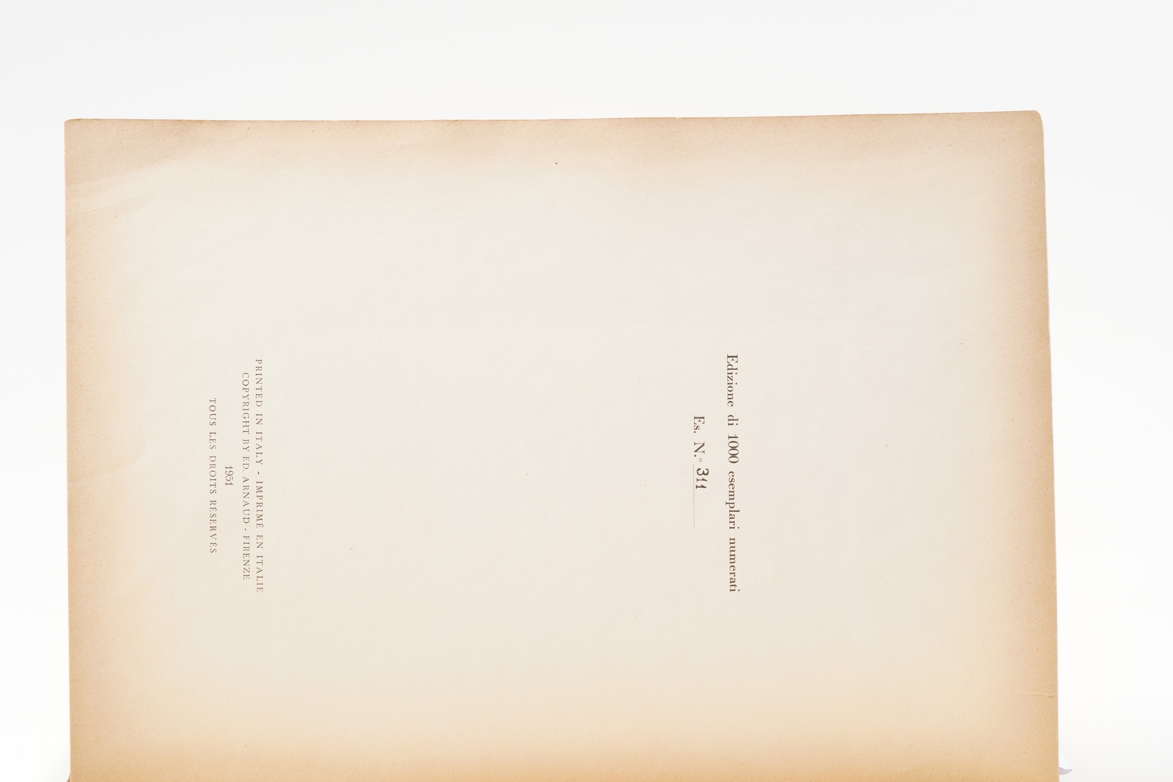 Gemito Vincenzo Esemplare N.311 su 1000 Ed. Arnaud Firenze, Firmato con Dedica