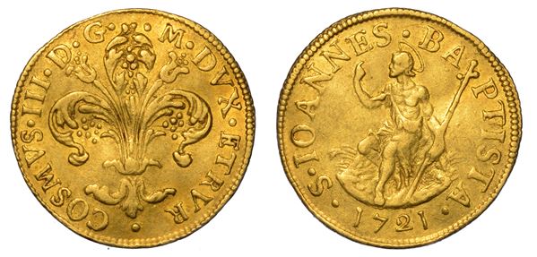 FIRENZE. COSIMO III DE' MEDICI, 1670-1723. Fiorino 1721.