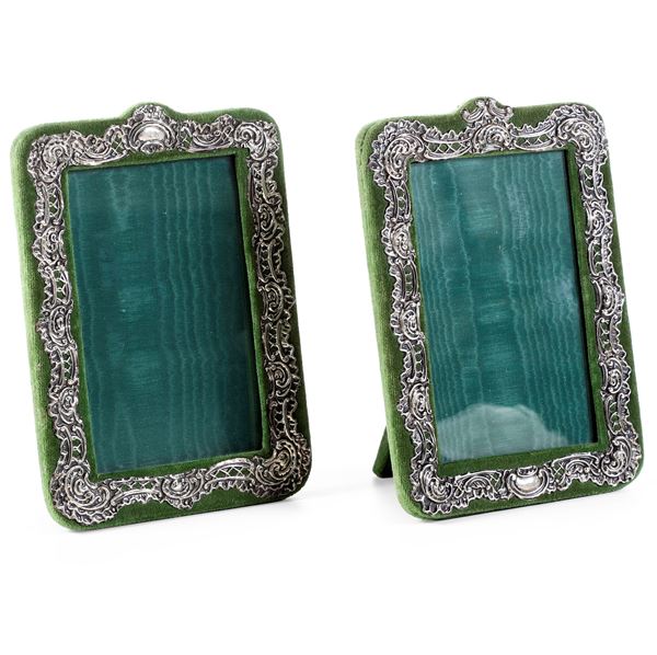 Coppia di porta fotografie. Birmingham fine XIX secolo