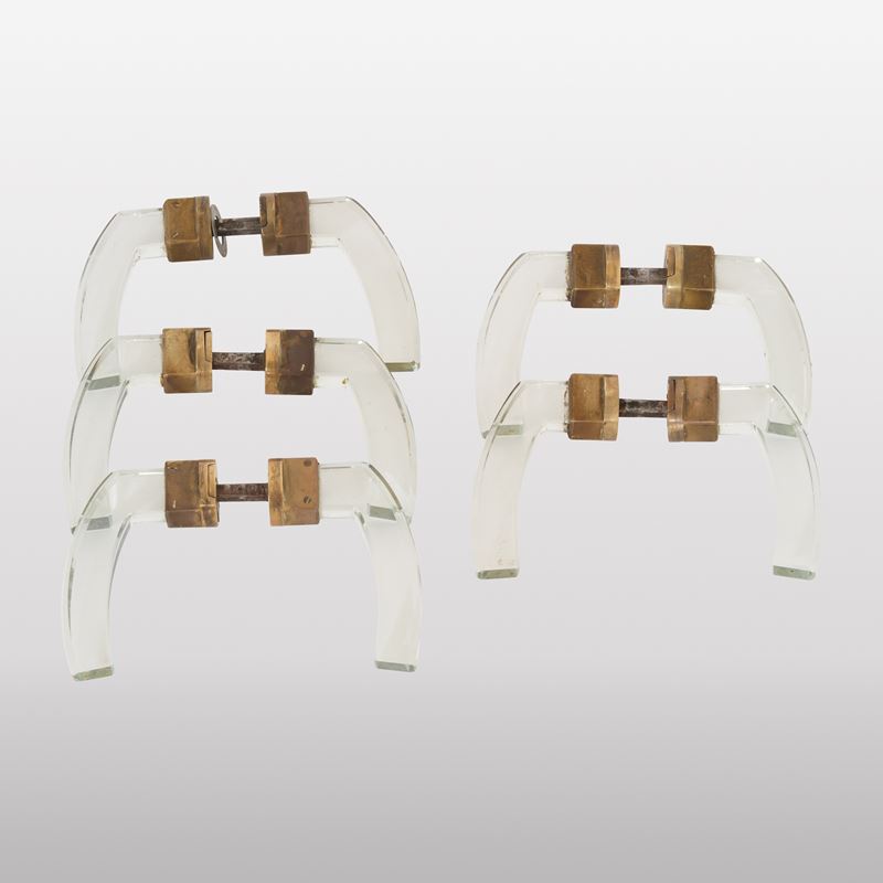Fontana Arte : Cinque coppie di maniglie  - Auction Design LAB - Cambi Casa d'Aste