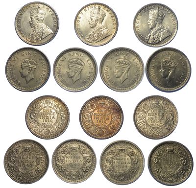India Britannica. Lotto di Sette Monete.