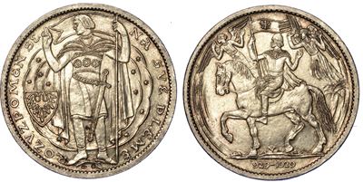 Cecoslovacchia. Prima Repubblica, 1918-1938. Medaglia 1929. Millesimo Anniversario della Cristian...