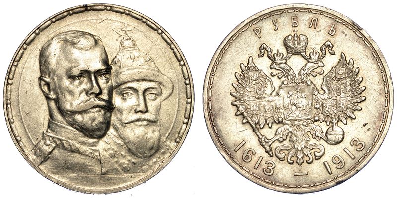 RUSSIA. NIKOLAJ II, 1894-1917. Rouble 1913.  - Auction Numismatics - Cambi Casa d'Aste