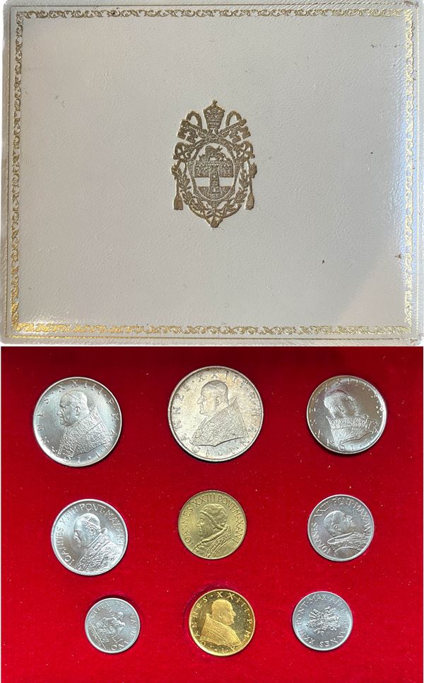 VATICANO. GIOVANNI XXIII, 1958-1963. Lotto di nove monete.