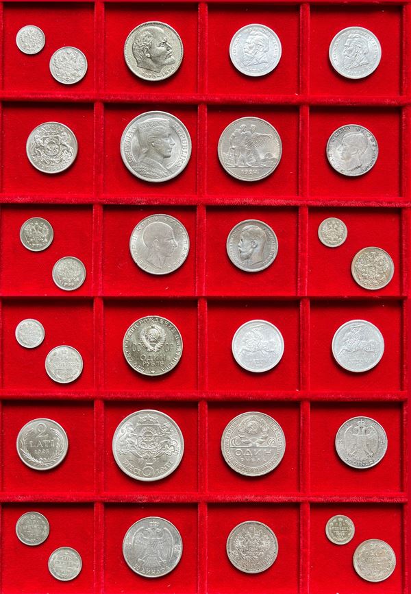 LETTONIA, LITUANIA, RUSSIA E YUGOSLAVIA. Lotto di quindici monete.