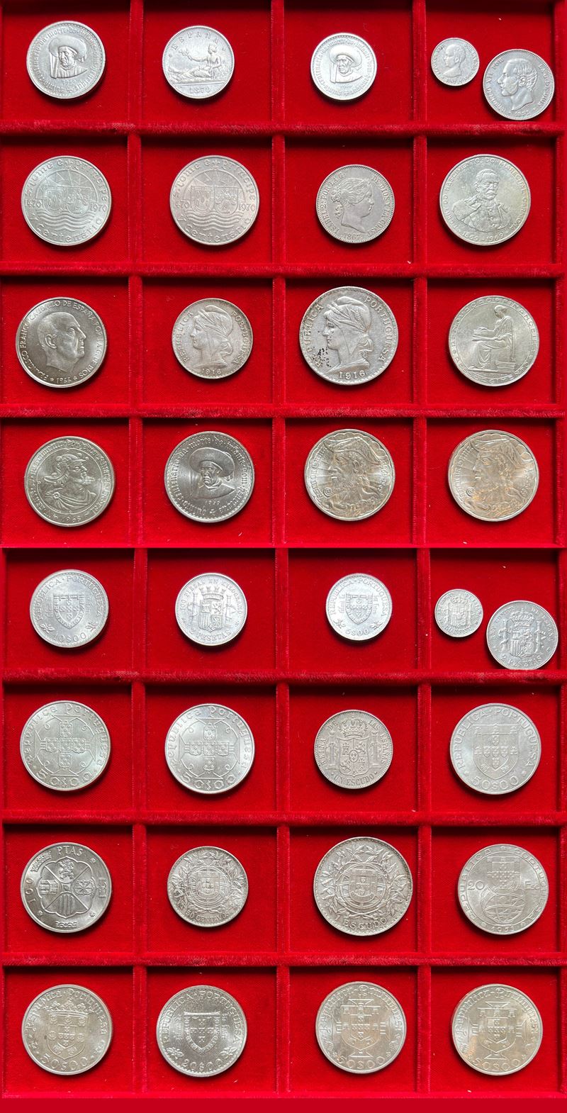 PORTOGALLO E SPAGNA. Lotto di diciassette monete.  - Auction Numismatics - Cambi Casa d'Aste
