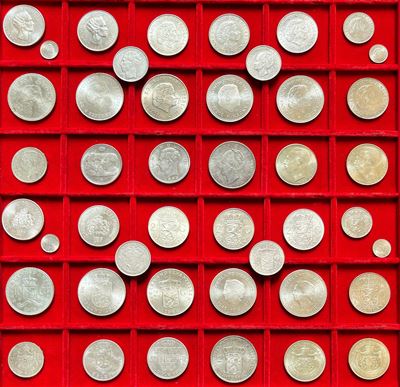 Belgio, Lussemburgo e Olanda. Lotto di 22 Monete.