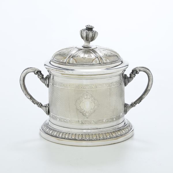 Zuccheriera con coperchio. Olanda, fine XIX secolo