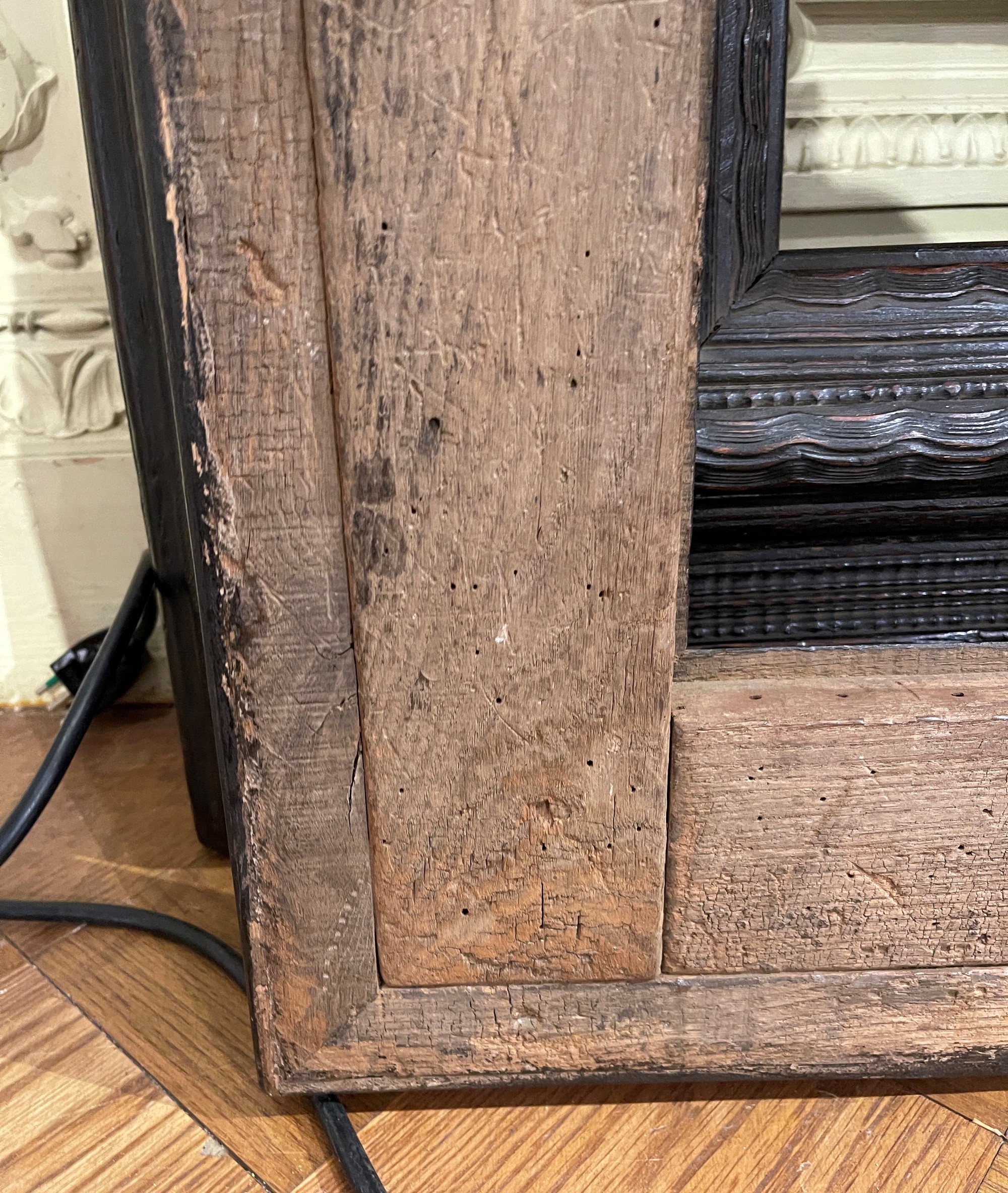 Cornice in Legno Ebanizzato con Pietre Dure. XVIII-XIX Secolo