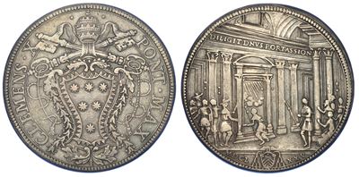 Stato Pontificio. Clemente X, 1670-1676. Piastra 1675 (anno Santo).