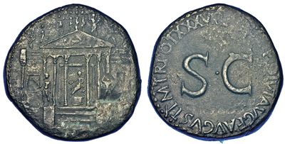 Tiberio, 14-37. Sesterzio, Anni 35-36. Roma.