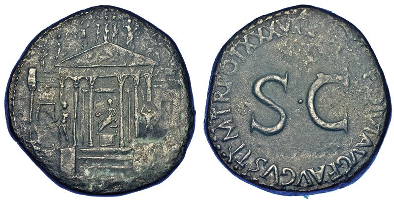 TIBERIO, 14-37. Sesterzio, anni 35-36. Roma.  - Auction Numismatics - Cambi Casa d'Aste