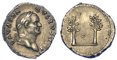 Vespasiano, 69-79. Denario, Anno 74. Roma.