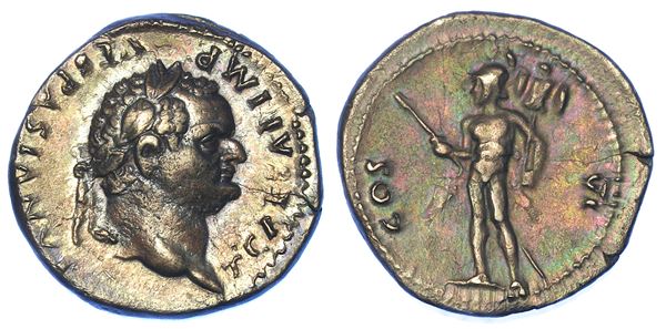 TITO (Cesare), 69-79. Denario, anni 77-78. Roma.