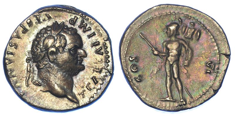 TITO (Cesare), 69-79. Denario, anni 77-78. Roma.  - Auction Numismatics - Cambi Casa d'Aste