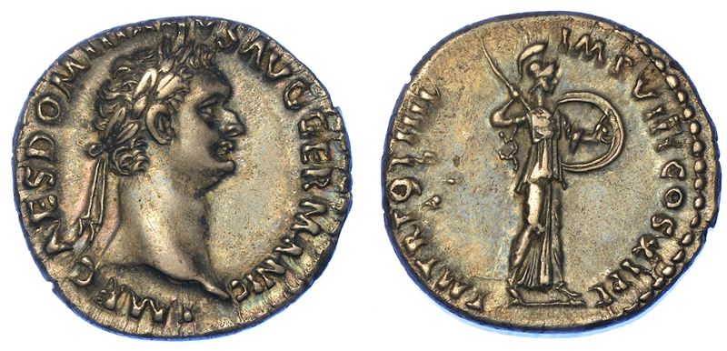 DOMIZIANO, 81-96. Denario, anno 85. Roma.  - Auction Numismatics - Cambi Casa d'Aste