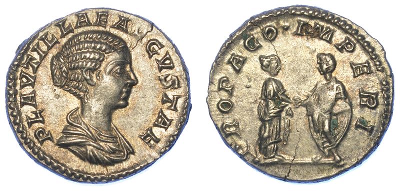 PLAUTILLA (Moglie di Caracalla), 202-205. Denario, anni 202-205.  - Asta Numismatica - Cambi Casa d'Aste