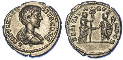 Geta (cesare), 198-209. Denario, Anni 198-209. Laodicea Ad Mare.