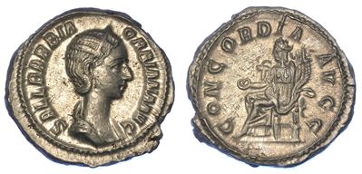 Orbiana (moglia di Alessandro Severo), 225-227. Denario. Roma.