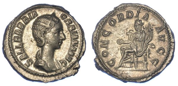ORBIANA (moglia di Alessandro Severo), 225-227. Denario. Roma.