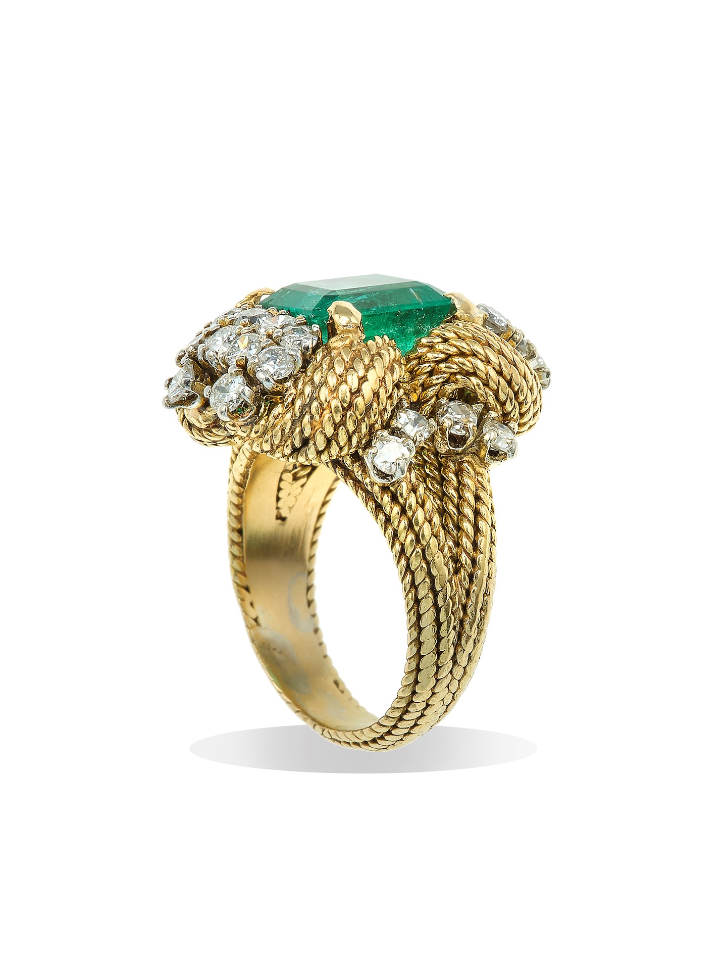 Anello con Smeraldo Colombia e Diamanti
