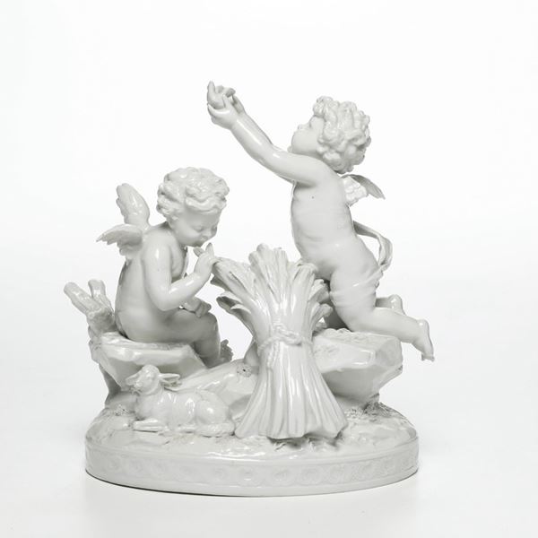 Gruppo allegoria dell'estate. Germania, Turingia, Manifattura di Rudolstadt (?), XX secolo.