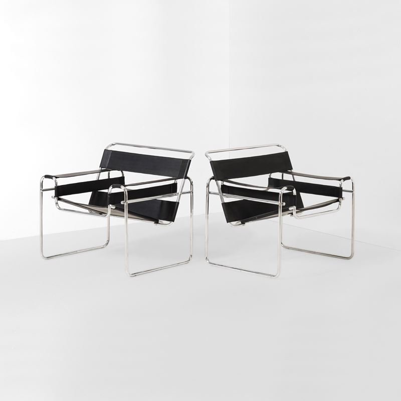 Marcel Breuer : Due poltrone mod. Wassily.  - Auction 20th century furniture - Cambi Casa d'Aste