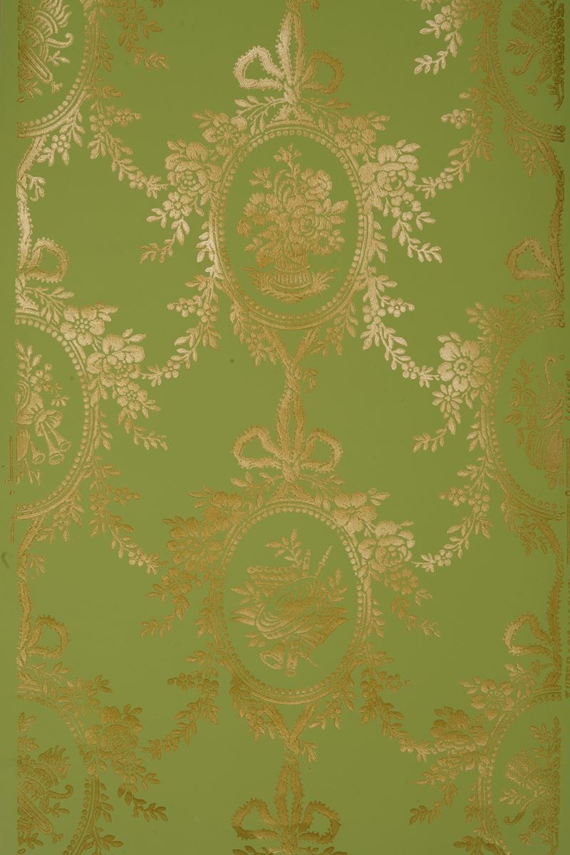 23 rotoli di carta da parati Zuber colore verde nuovi  - Auction Palazzo Pugliese: Antique style furniture - Cambi Casa d'Aste
