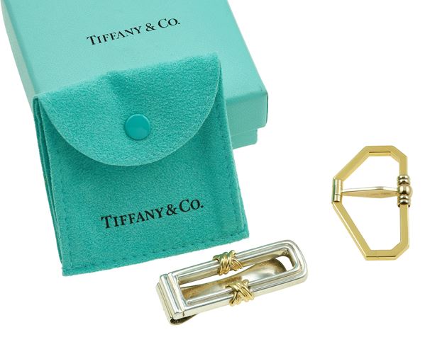 Tiffany & Co. e Barakà. Lotto composto da un ferma soldi ed una fibbia