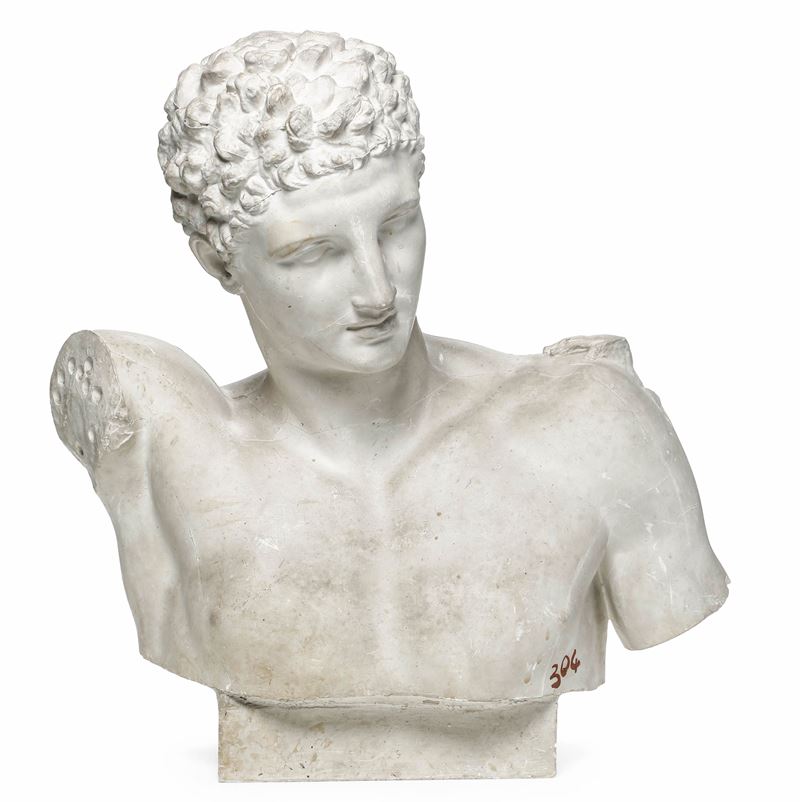 Plasticatore degli inizi del XX secolo Busto di Hermes di Olimpia  - Asta Scultura del XIX e XX secolo - Cambi Casa d'Aste