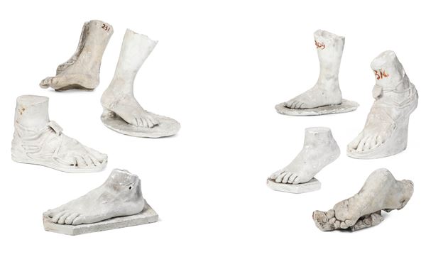 Plasticatore degli inizi del XX secolo Otto modelli di piede