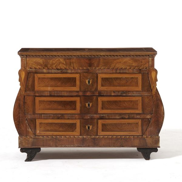 Cassettone lastronato, XIX secolo