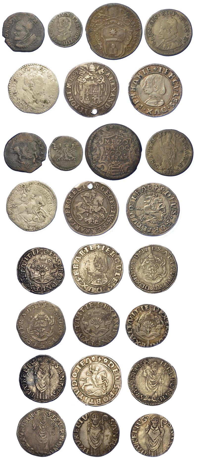 FERRARA. Lotto di tredici monete.  - Auction Numismatics - Cambi Casa d'Aste