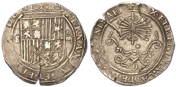 SPAGNA. FERNANDO V E ISABEL I, 1474-1504. 4 Reales.