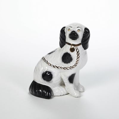 Figura di "king Charles Spaniel".inghilterra, Staffordshire, Modello Vittoriano, Inizio del XX Se...