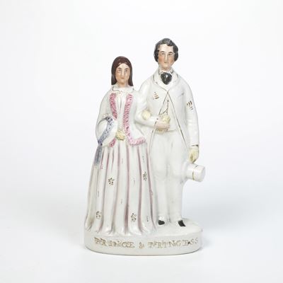 Grande Gruppo con Re Edoardo VII e la Regina Alexandra.inghilterra, Staffordshire, Inizio del XX ...