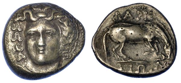 TESSALIA - LARISSA. Dracma. 395-344 a.C.