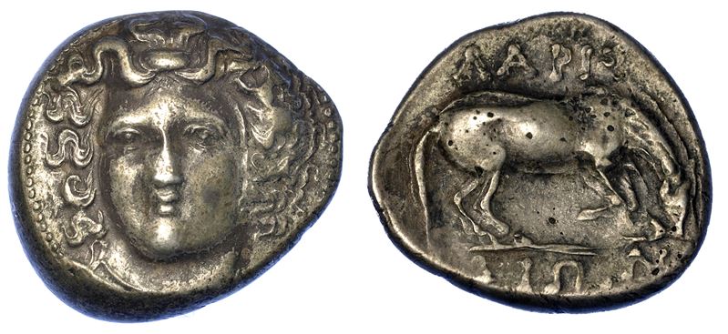 TESSALIA - LARISSA. Dracma. 395-344 a.C.  - Auction Numismatics - Cambi Casa d'Aste
