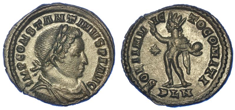 COSTANTINO I, 307-337. Follis ridotto, anni 313-314. Londinium.  - Auction Numismatics - Cambi Casa d'Aste