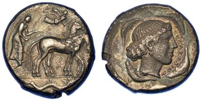 Sicilia - Siracusa. Tetradracma, 450-400 a.C.