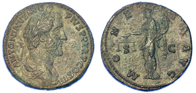 ANTONINO PIO, 138-161. Sesterzio, anno 144 d.C. Roma.  - Auction Numismatics - Cambi Casa d'Aste