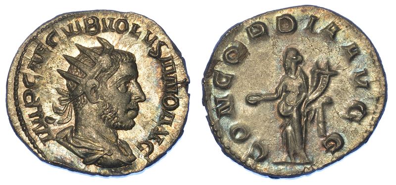 VOLUSIANO, 251-253. Antoniniano, anno 253. Roma.  - Auction Numismatics - Cambi Casa d'Aste