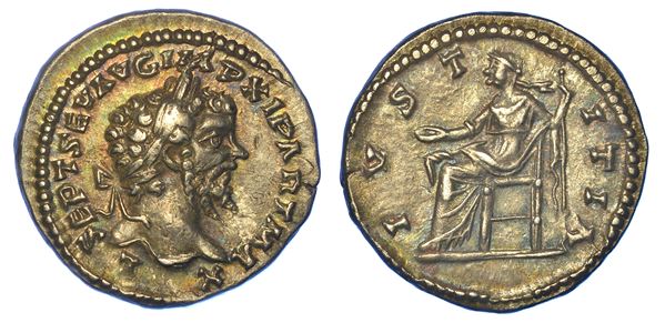 SETTIMIO SEVERO, 193-211. Denario, anni 198-202. Laodicea ad Mare (Latakia).