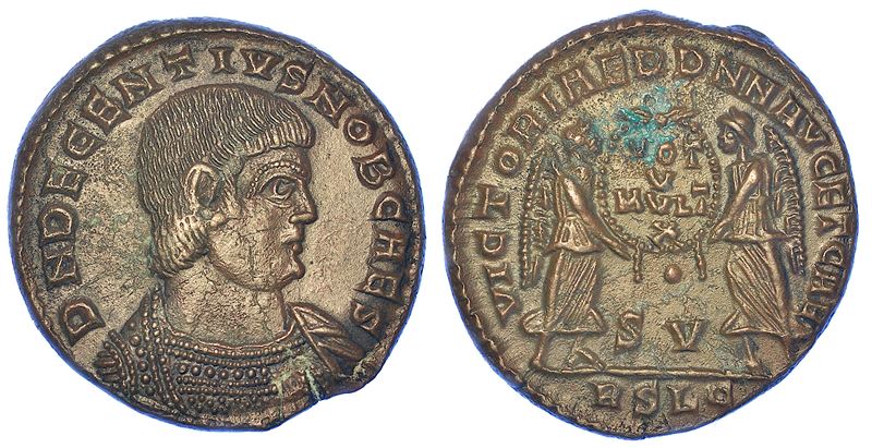 DECENZIO (Cesare), 350-353. Maiorina. Lugdunum.  - Auction Numismatics - Cambi Casa d'Aste