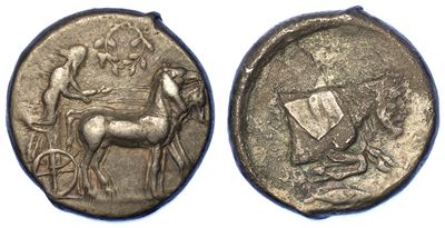 Sicilia - Gela. Tetradracma, Anni 430-425 a.C.