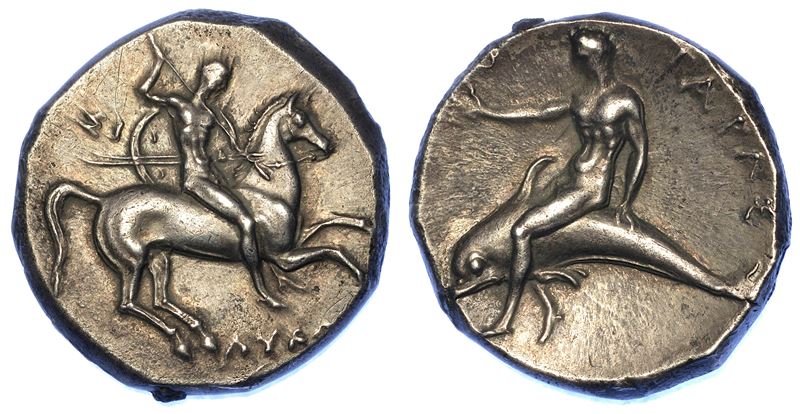 CALABRIA - TARANTO. Nomos, 302-280 a.C.  - Auction Numismatics - Cambi Casa d'Aste